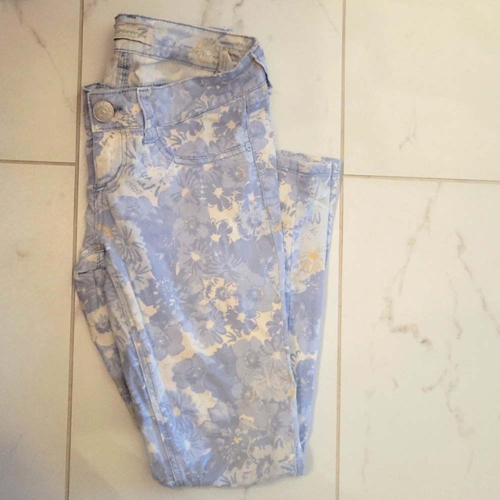 Floral Denim Women's Stretch Jeans